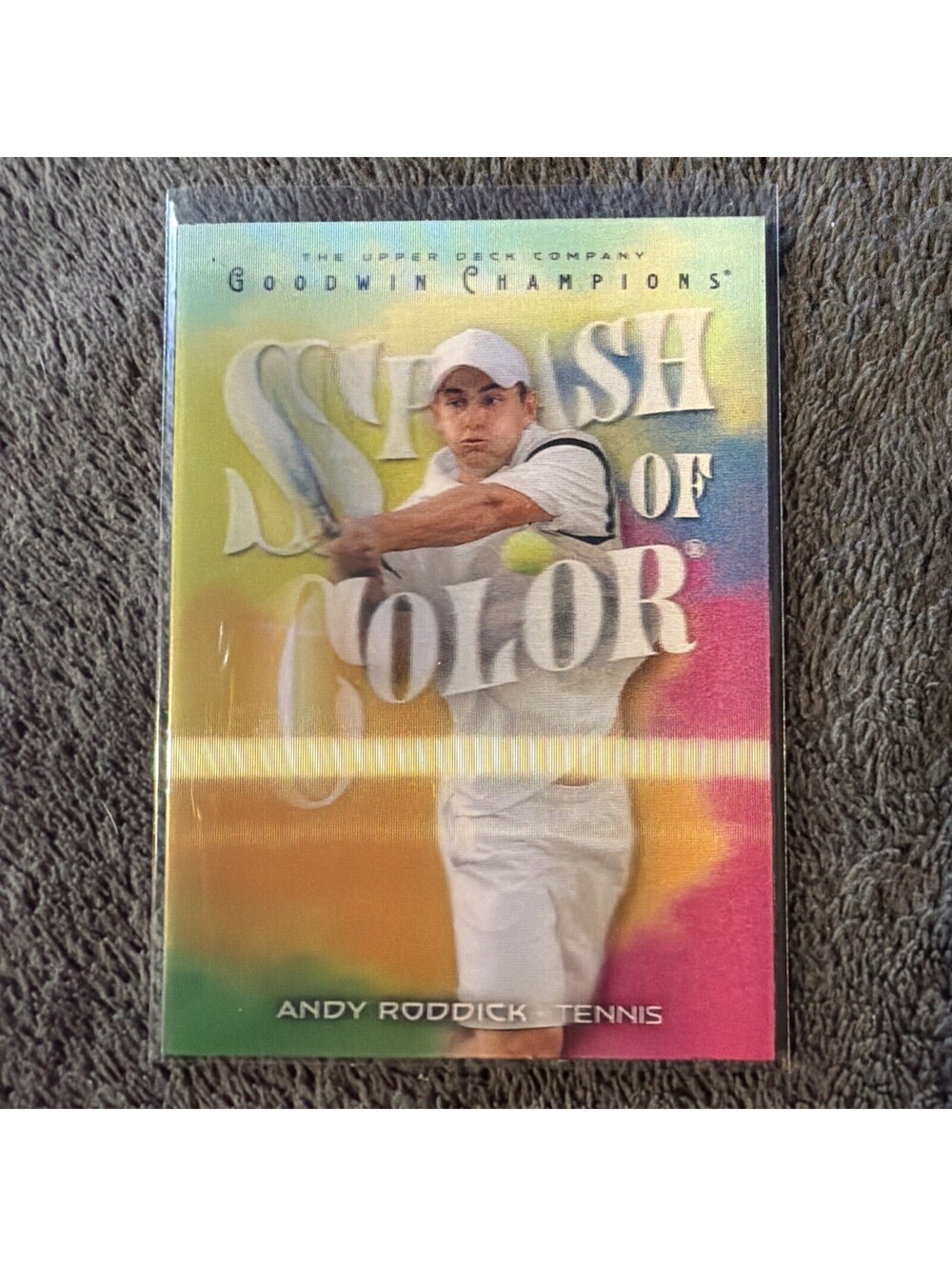 2026 UD Goodwin Champions Andy Roddick Splash of Color 3-D Lenticulars